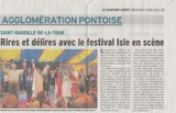 Article du Dauphiné sur l'Isle en Scène 2016